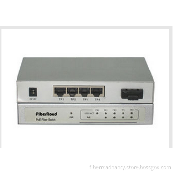 100Base-FX Fiber Power Over Ethernet Switch 4 Port For  Cameras